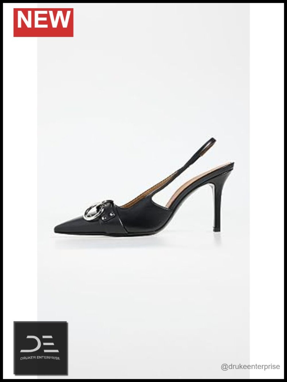 R13 Sling Back Heels Pointed Toe Stiletto Party Pumps Leather - Picture 5 of 5